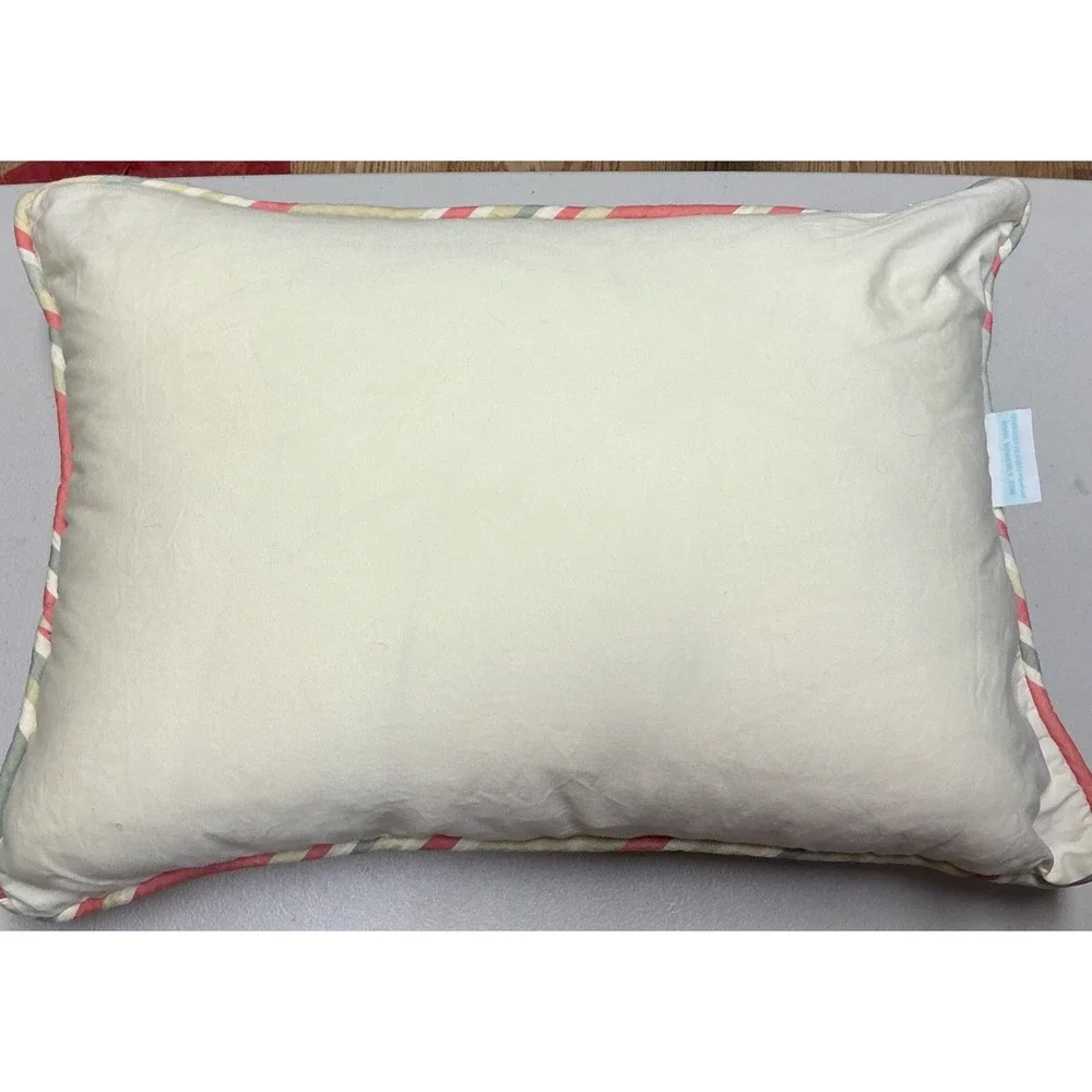 Waverly -‎ Pastel Elegant Embroidered Floral Accent Pillow 18x12x8